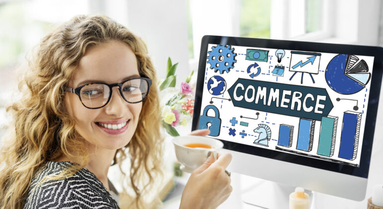 Online Shopping Shipping Internet Commerce Concept